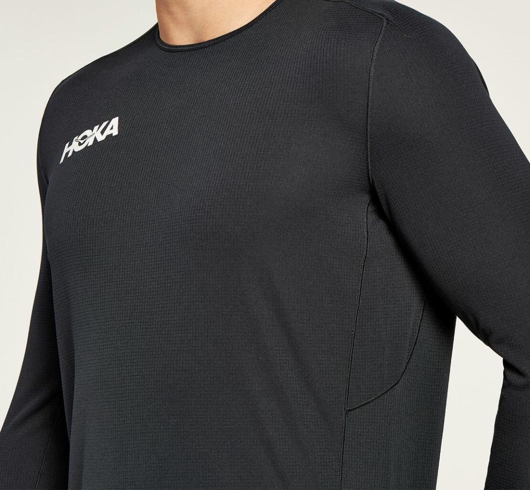 Men Tops | HOKA ONE ONE Performance 3/4 Sleeve Black