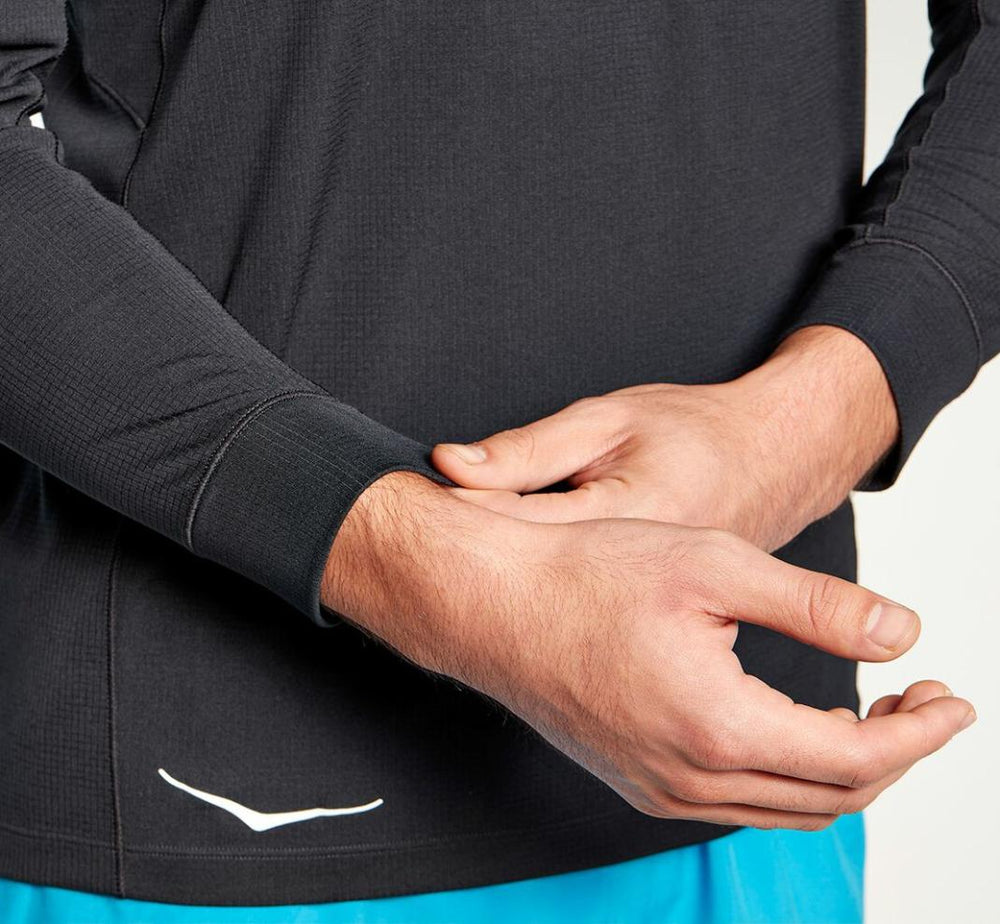 Men Tops | HOKA ONE ONE Performance 3/4 Sleeve Black