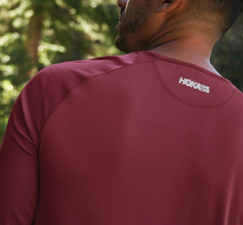 Men Tops | HOKA ONE ONE Performance Long Sleeve Cordovan