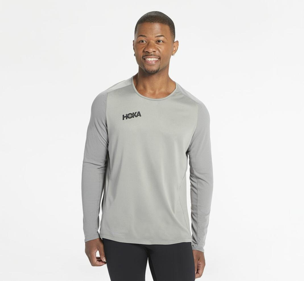 Men Tops | HOKA ONE ONE Performance Long Sleeve Wild Dove