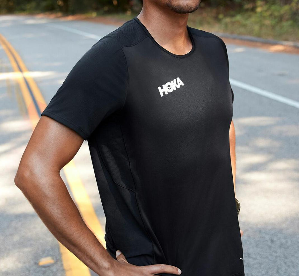 Men Tops | HOKA ONE ONE Performance Short Sleeve Black