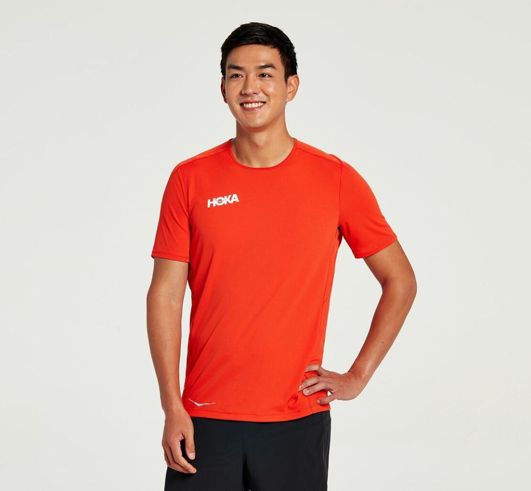 Men Tops | HOKA ONE ONE Performance Short Sleeve Fiesta