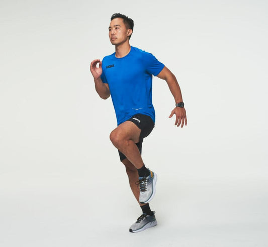 Men Tops | HOKA ONE ONE Performance Short Sleeve Imperial Blue