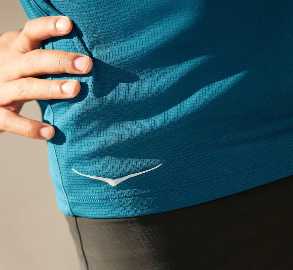 Men Tops | HOKA ONE ONE Performance Short Sleeve Moroccan Blue