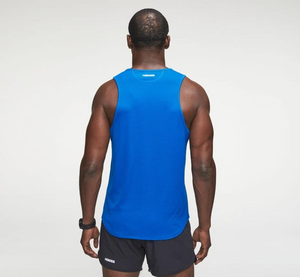 Men Tops | HOKA ONE ONE Performance Tank Imperial Blue