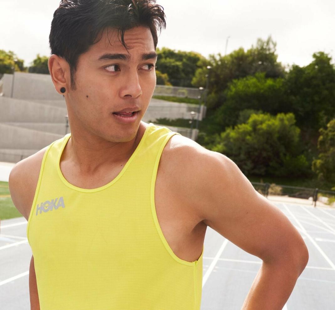 Men Tops | HOKA ONE ONE Singlet Citrus