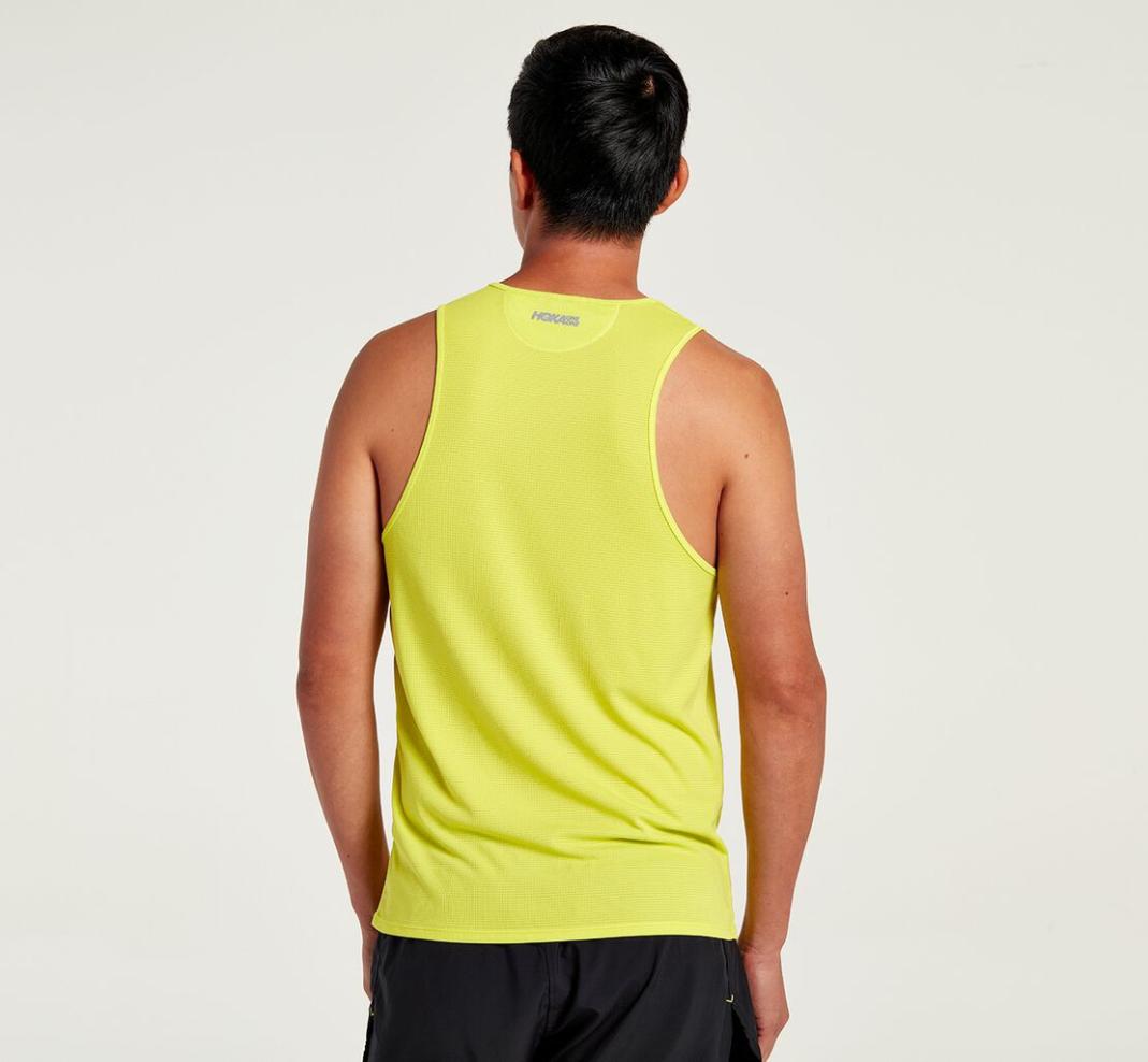 Men Tops | HOKA ONE ONE Singlet Citrus