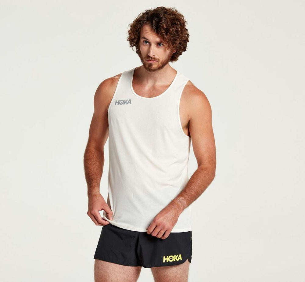 Men Tops | HOKA ONE ONE Singlet White