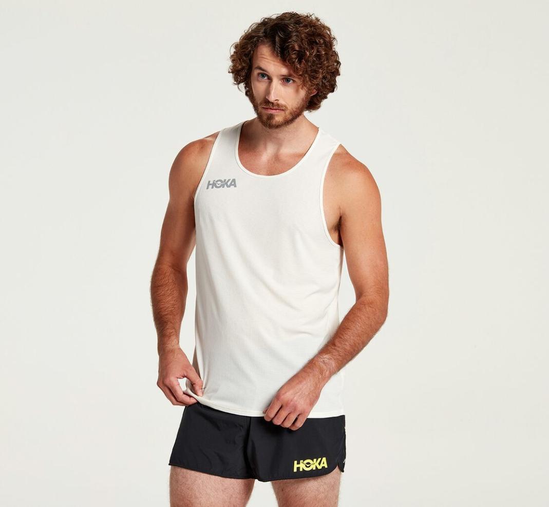 Men Tops | HOKA ONE ONE Singlet White
