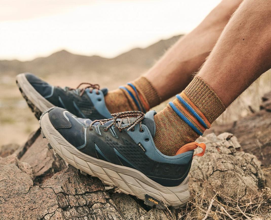 Men Trail Running | HOKA ONE ONE Anacapa Low GORE-TEX Outer Space / Real Teal