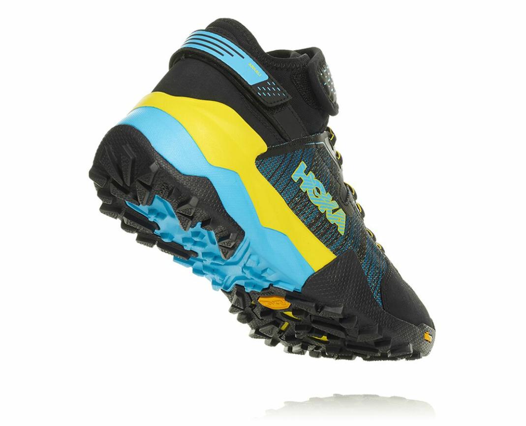 Men Trail Running | HOKA ONE ONE Arkali Black / Cyan / Citrus