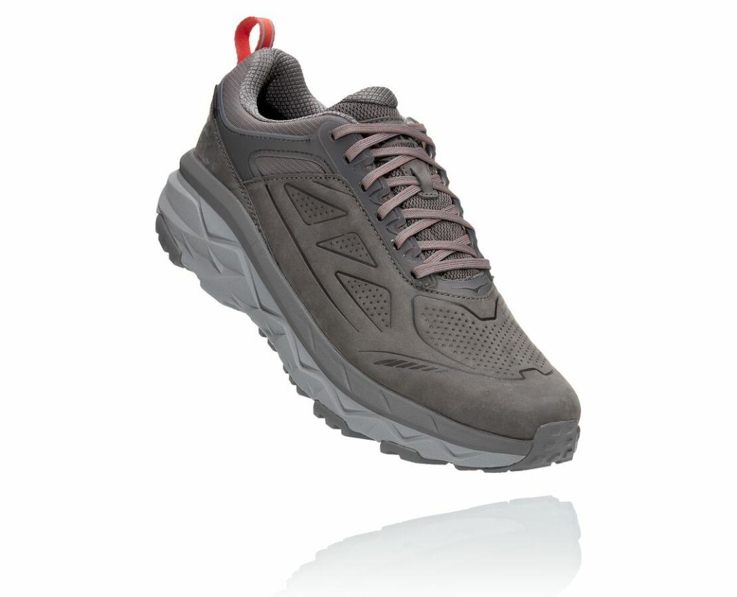 Men Trail Running | HOKA ONE ONE Challenger Low GORE-TEX Charcoal Gray / Fiesta