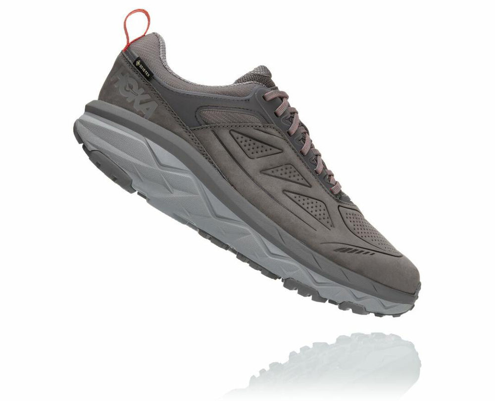 Men Trail Running | HOKA ONE ONE Challenger Low GORE-TEX Charcoal Gray / Fiesta