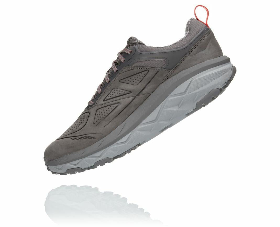 Men Trail Running | HOKA ONE ONE Challenger Low GORE-TEX Charcoal Gray / Fiesta