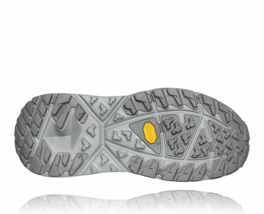 Men Trail Running | HOKA ONE ONE Kaha Low GORE-TEX Charcoal Gray / Green Sheen