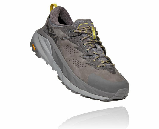Men Trail Running | HOKA ONE ONE Kaha Low GORE-TEX Charcoal Gray / Green Sheen