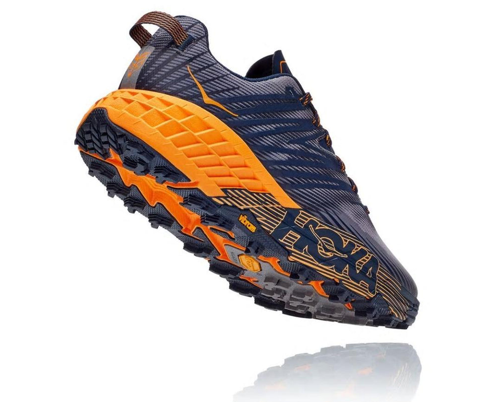 Men Trail Running | HOKA ONE ONE Speedgoat 4 Black Iris / Bright Marigold