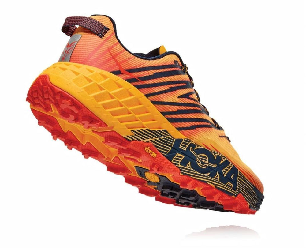 Men Trail Running | HOKA ONE ONE Speedgoat 4 Gold Fusion / Black Iris