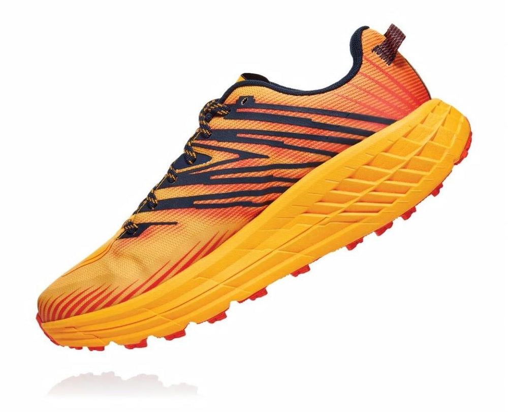 Men Trail Running | HOKA ONE ONE Speedgoat 4 Gold Fusion / Black Iris