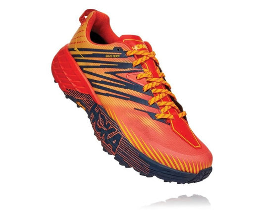 Men Trail Running | HOKA ONE ONE Speedgoat 4 GORE-TEX Mandarin Red / Gold Fusion