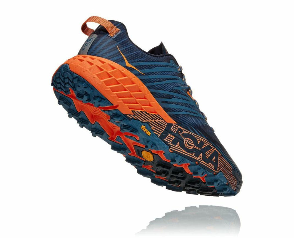 Men Trail Running | HOKA ONE ONE Speedgoat 4 Real Teal / Persimmon Orange