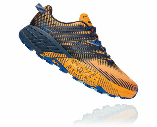 Men Trail Running | HOKA ONE ONE Speedgoat 4 Saffron / Black Iris