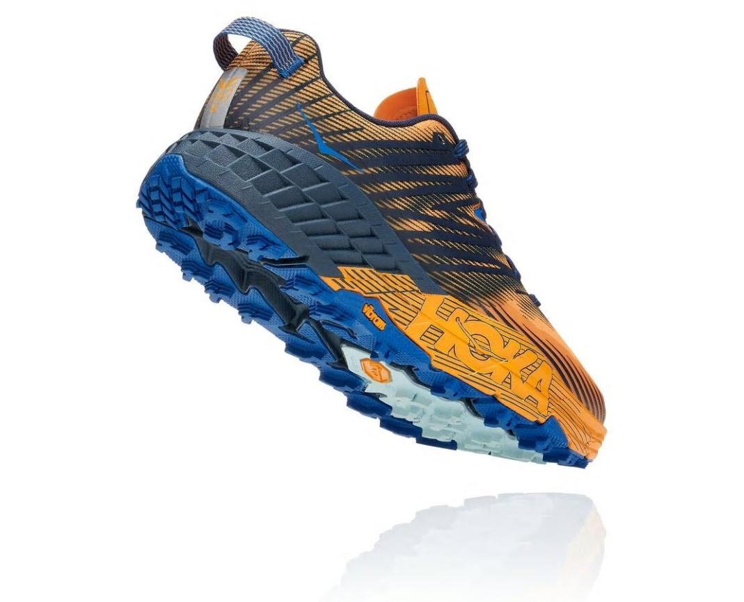 Men Trail Running | HOKA ONE ONE Speedgoat 4 Saffron / Black Iris
