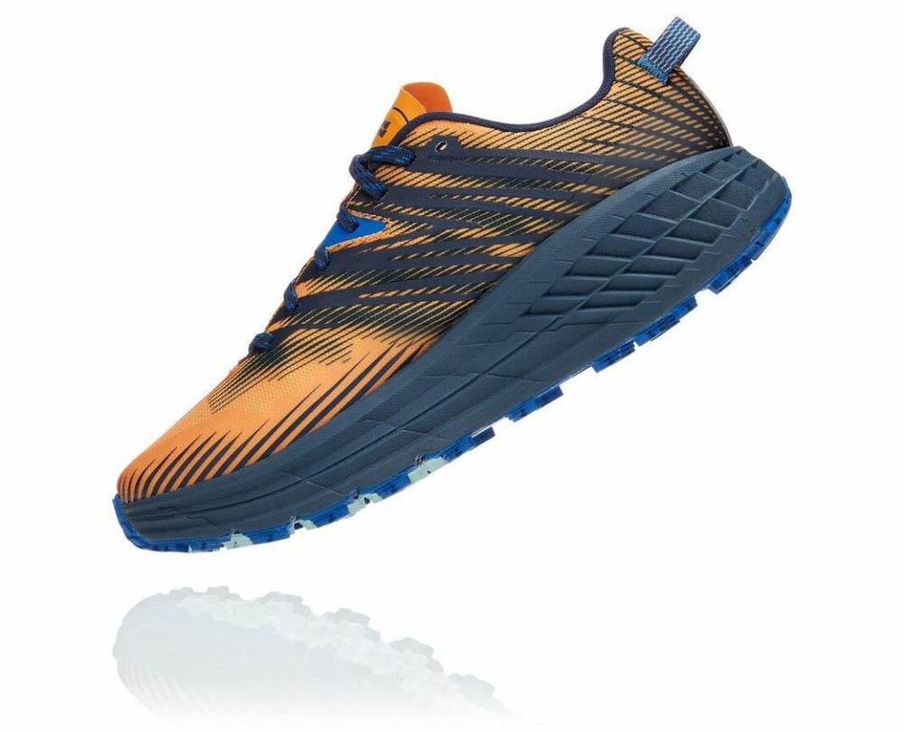 Men Trail Running | HOKA ONE ONE Speedgoat 4 Saffron / Black Iris