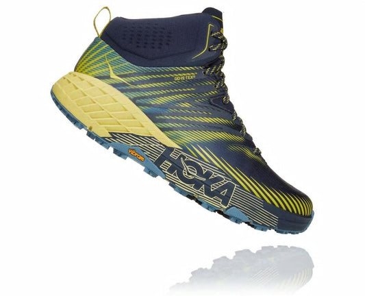 Men Trail Running | HOKA ONE ONE Speedgoat Mid GORE-TEX 2 Ombre Blue / Blue Sheen