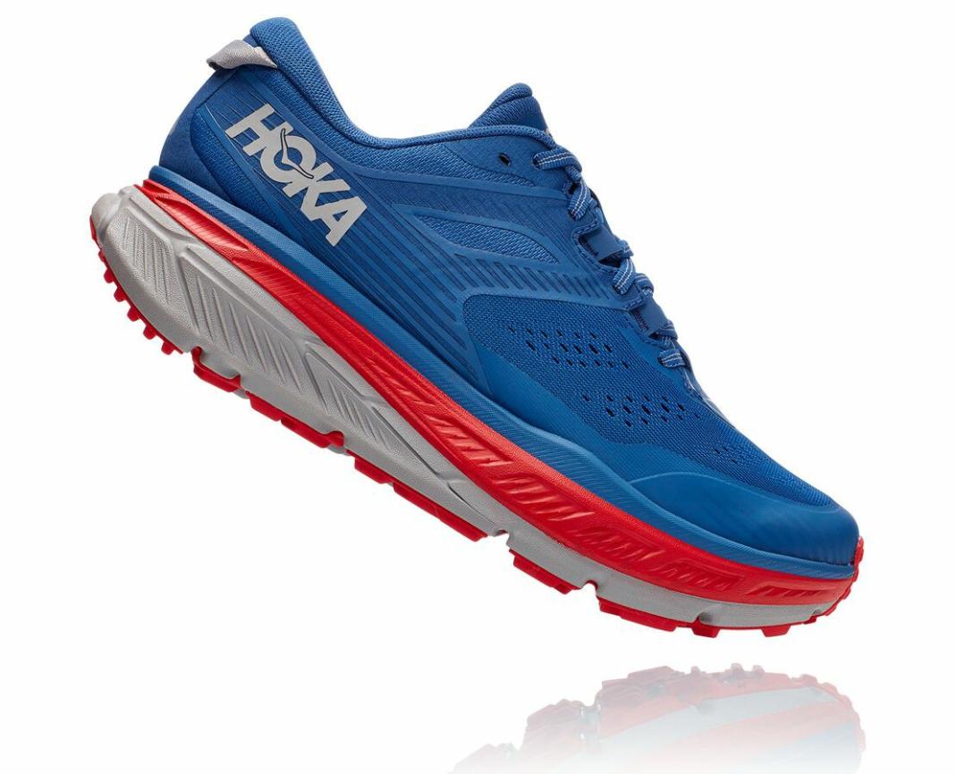 Men Trail Running | HOKA ONE ONE Stinson Atr 6 Dark Blue / High Risk Red