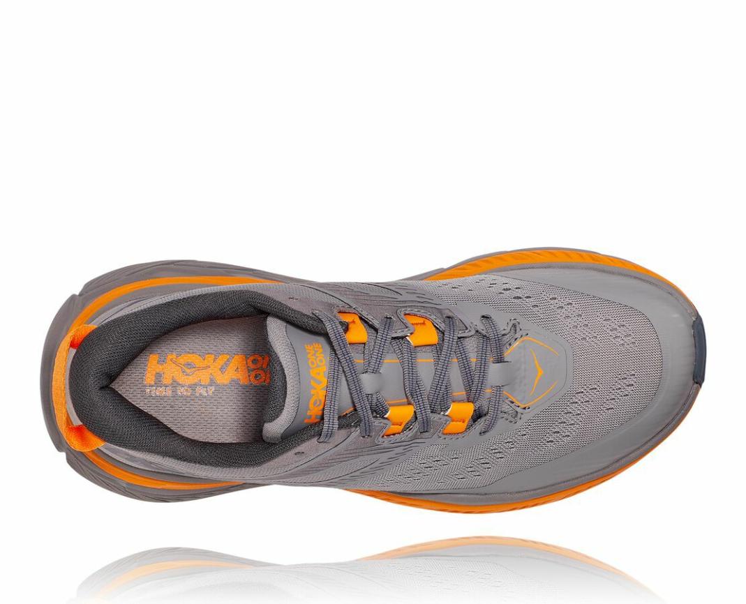 Men Trail Running | HOKA ONE ONE Stinson Atr 6 Frost Gray / Bright Marigold