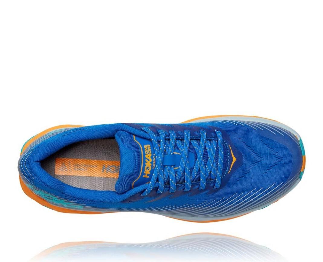 Men Trail Running | HOKA ONE ONE Torrent 2 Turkish Sea / Saffron