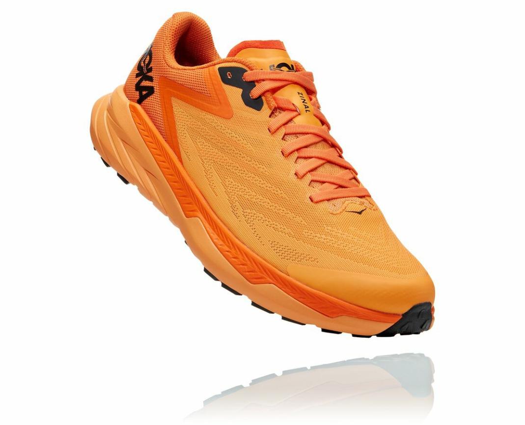 Men Trail Running | HOKA ONE ONE Zinal Blazing Orange / Persimmon Orange