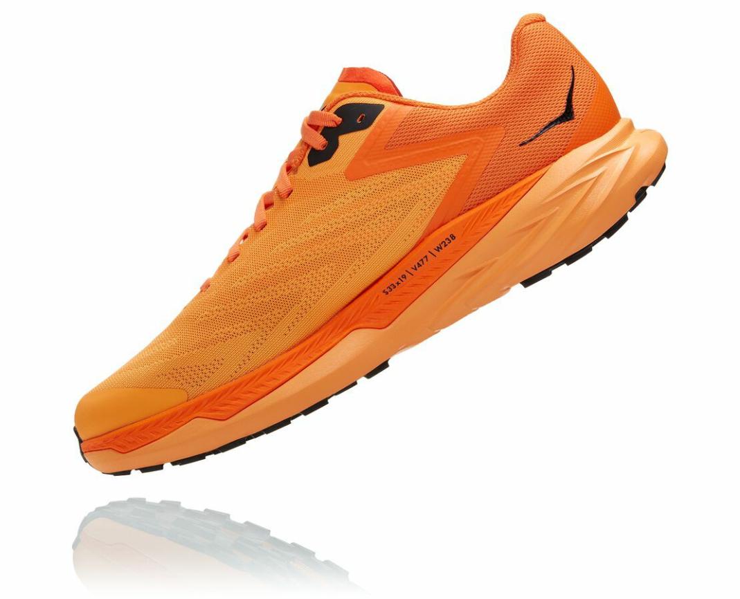 Men Trail Running | HOKA ONE ONE Zinal Blazing Orange / Persimmon Orange