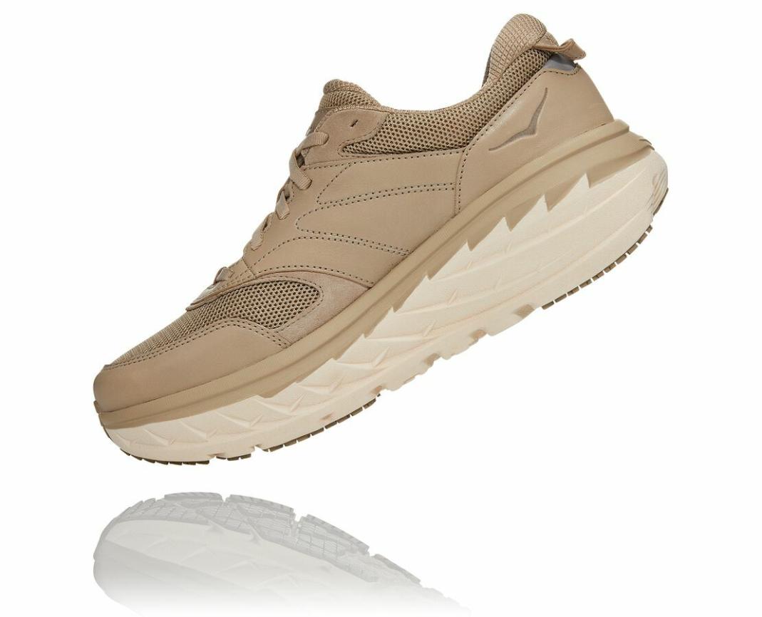 Men/Women Road Running | HOKA ONE ONE All Gender Bondi L Dune / Oxford Tan