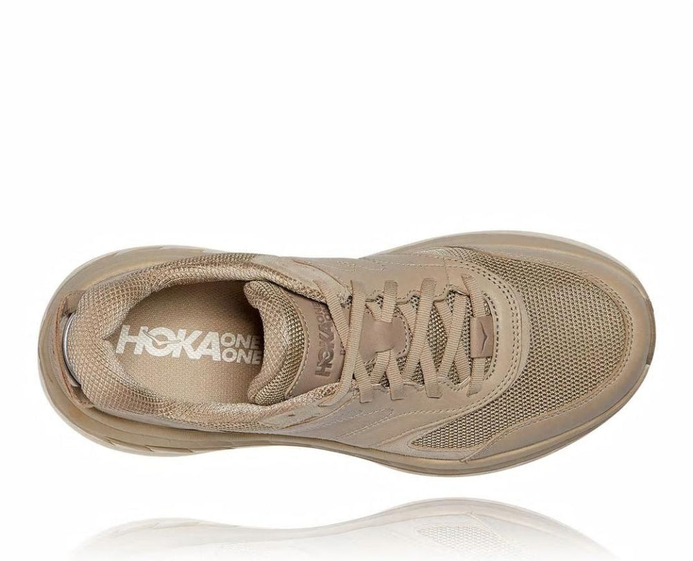 Men/Women Road Running | HOKA ONE ONE All Gender Bondi L Dune / Oxford Tan
