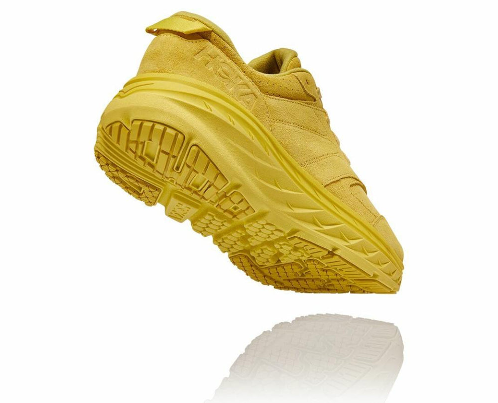 Men/Women Road Running | HOKA ONE ONE All Gender Bondi L Suede Celery / Lima Bean