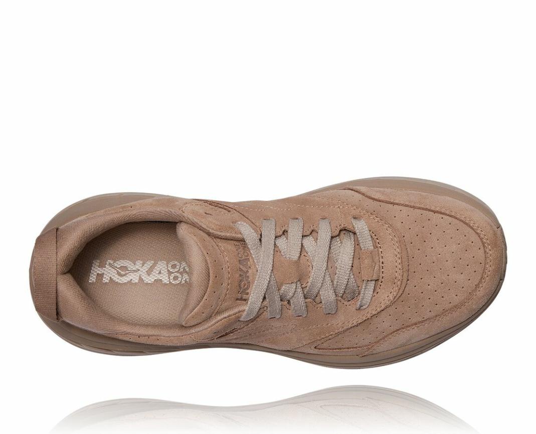 Men/Women Road Running | HOKA ONE ONE All Gender Bondi L Suede Simply Taupe / Pumice Stone