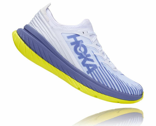 Men/Women Road Running | HOKA ONE ONE All Gender Carbon X-SPE White / Blue Ice