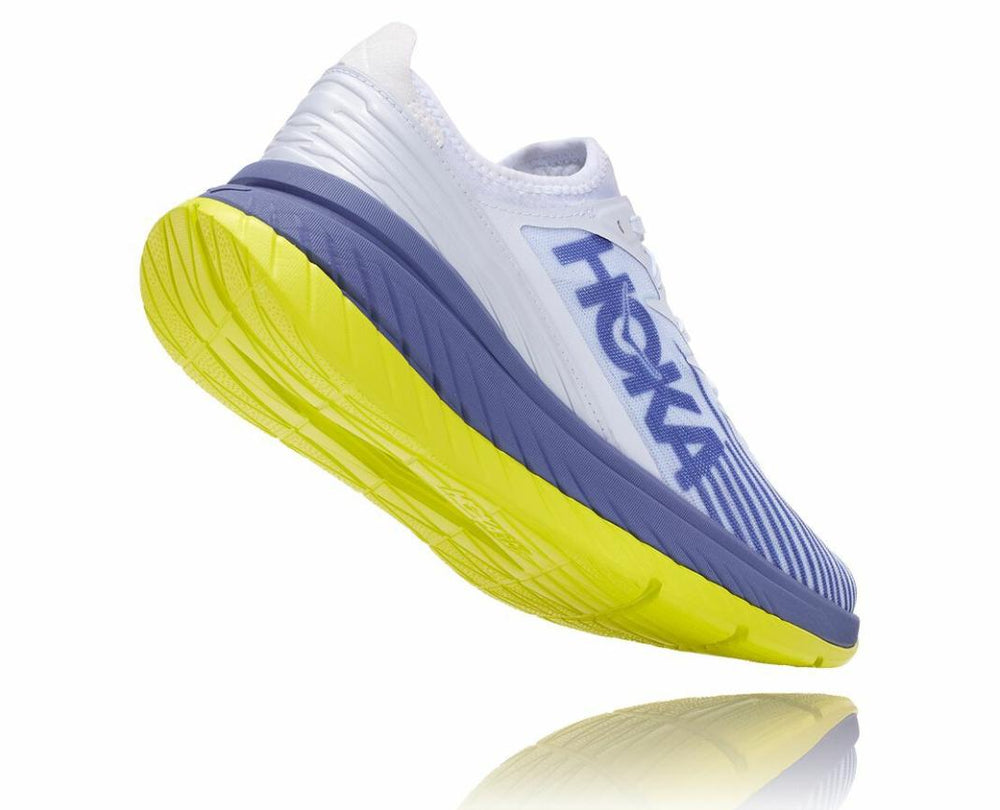 Men/Women Road Running | HOKA ONE ONE All Gender Carbon X-SPE White / Blue Ice