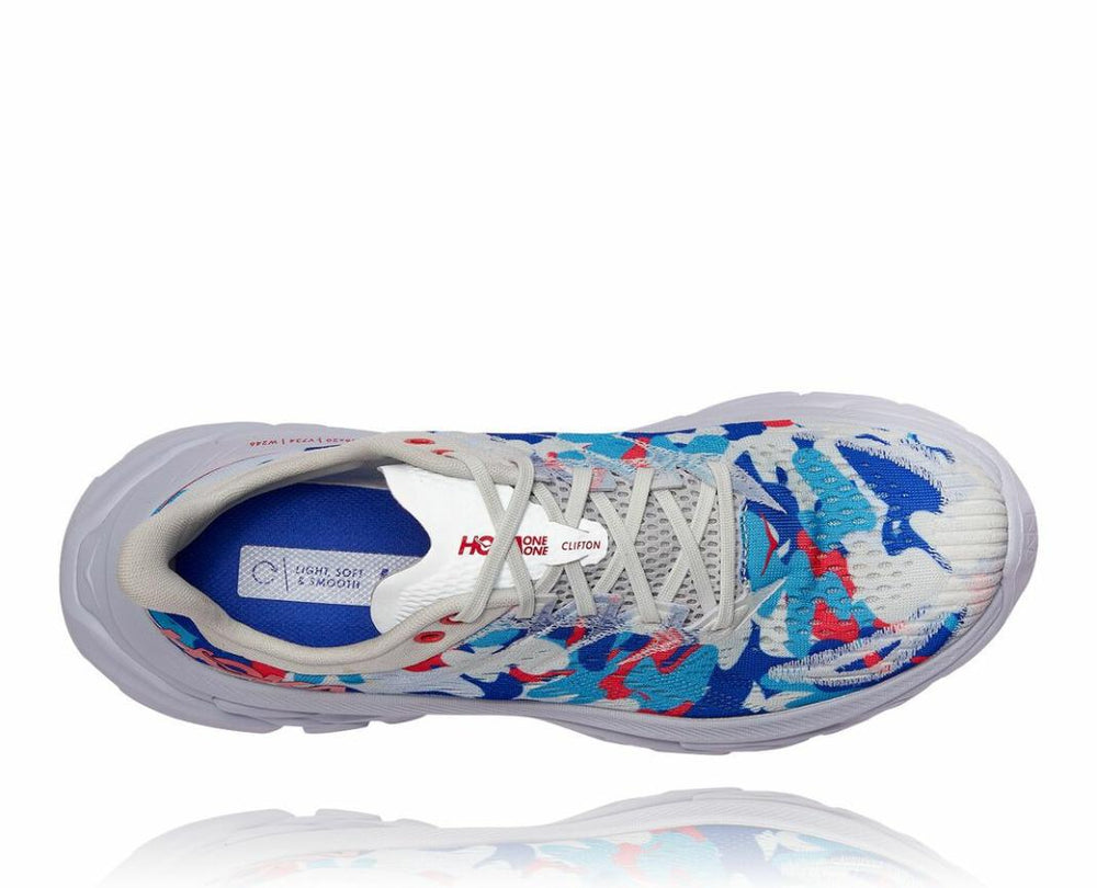 Men/Women Road Running | HOKA ONE ONE All Gender Clifton Edge Geometric Ballad Blue / Blue Flower