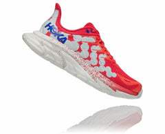 Men/Women Road Running | HOKA ONE ONE All Gender Clifton Edge Geometric Paradise Pink / Blue Flower