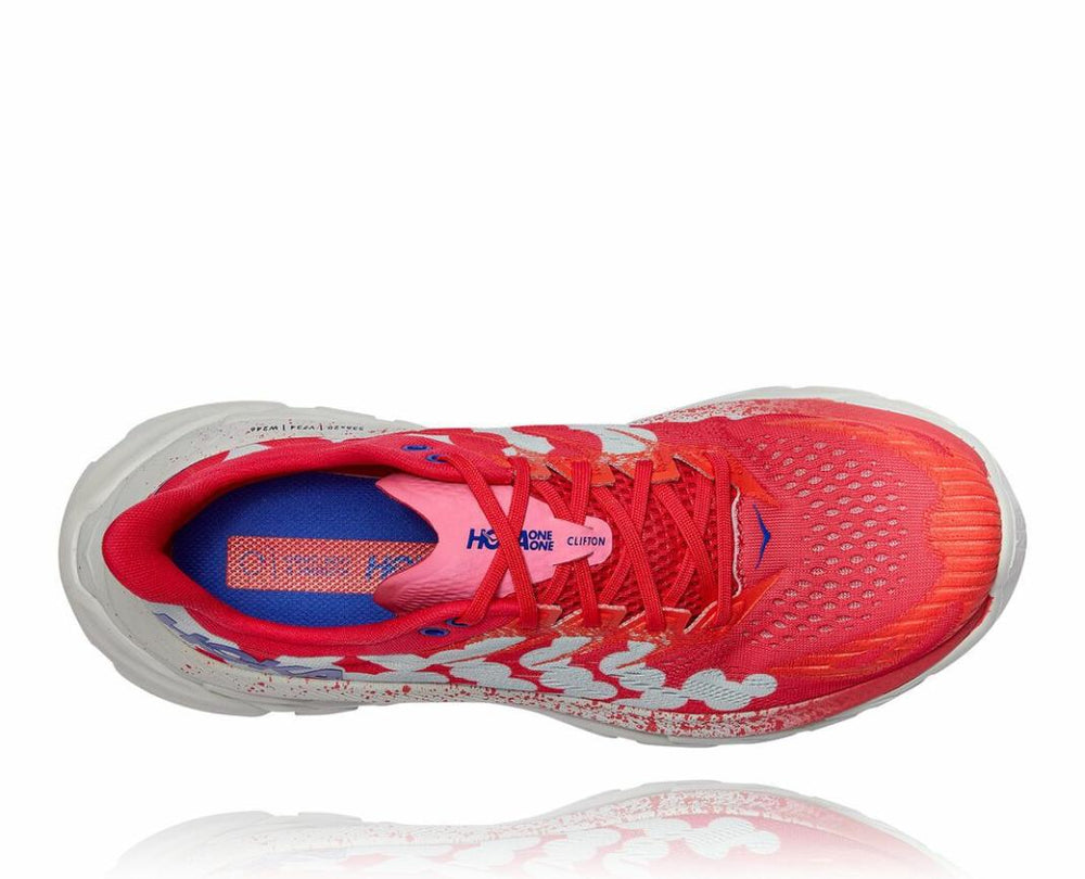 Men/Women Road Running | HOKA ONE ONE All Gender Clifton Edge Geometric Paradise Pink / Blue Flower
