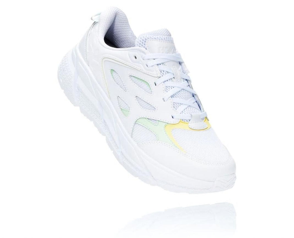 Men/Women Road Running | HOKA ONE ONE All Gender Clifton L White / Green Ash