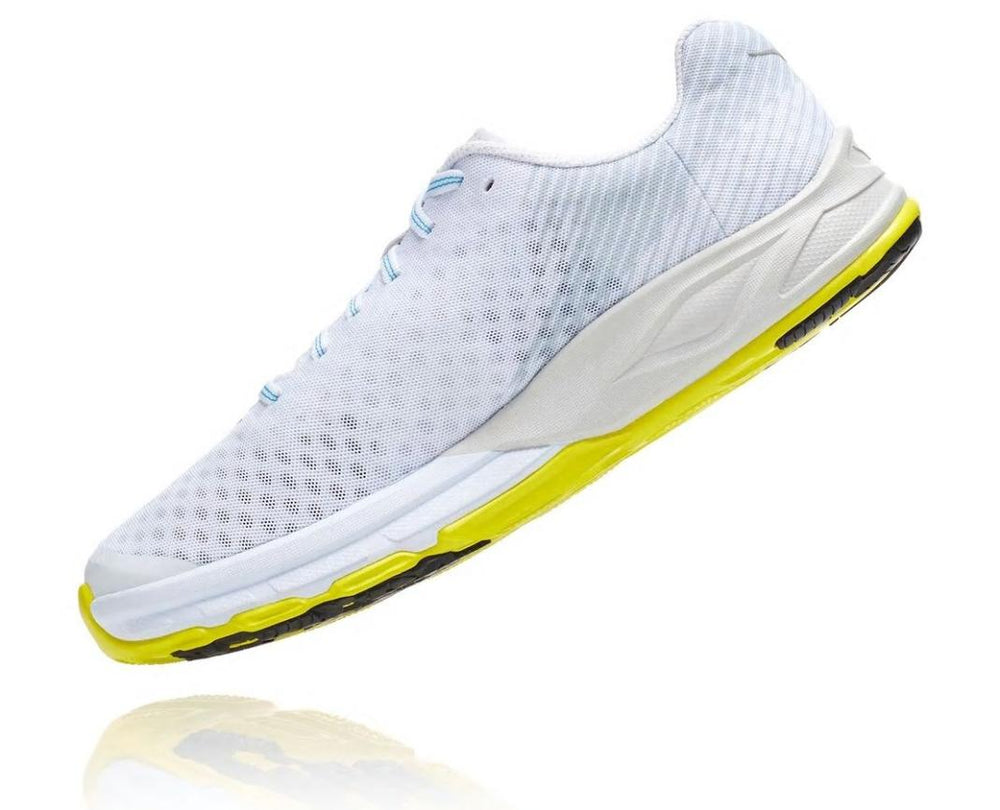 Men/Women Road Running | HOKA ONE ONE All Gender EVO Carbon Rocket Lunar Rock / Citrus