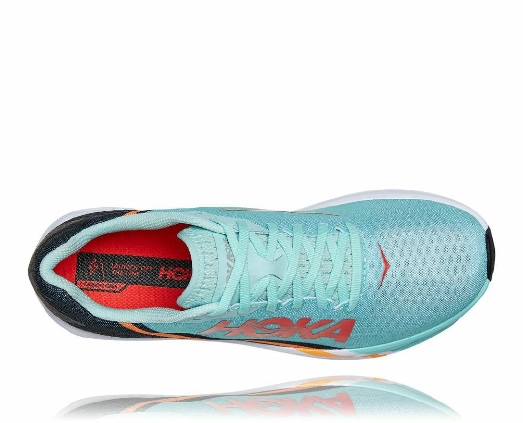 Men/Women Road Running | HOKA ONE ONE All Gender Rocket X Eggshell Blue / Black