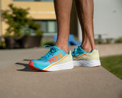 Men/Women Road Running | HOKA ONE ONE All Gender Rocket X Scuba Blue / Luminary Green