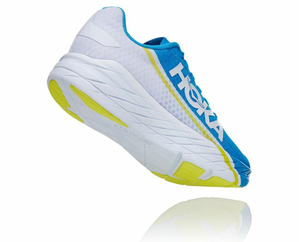 Men/Women Road Running | HOKA ONE ONE All Gender Rocket X White / Diva Blue
