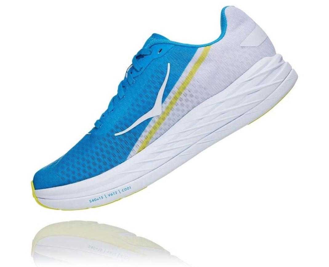 Men/Women Road Running | HOKA ONE ONE All Gender Rocket X White / Diva Blue