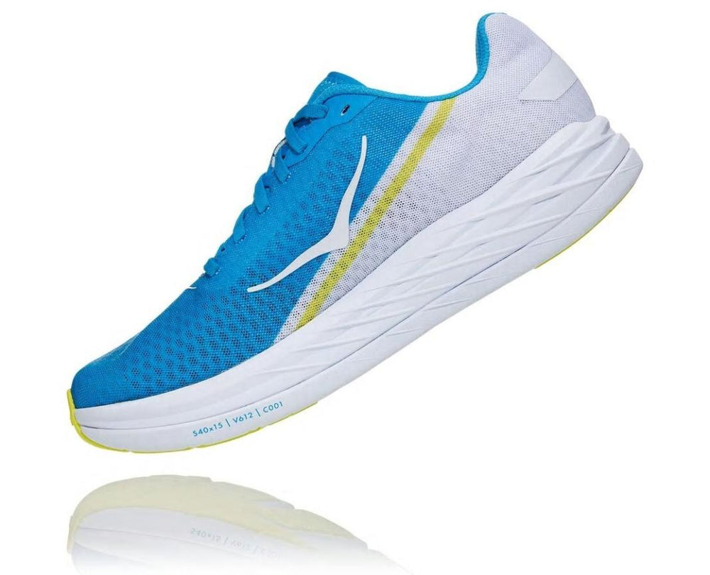 Men/Women Road Running | HOKA ONE ONE All Gender Rocket X White / Diva Blue